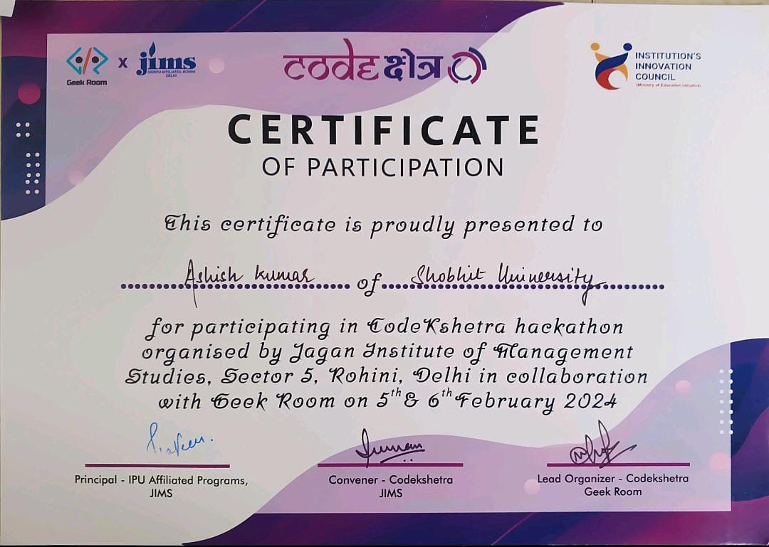 Code Kshetra Hackathon